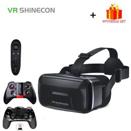 VR Shinecon Viar 3D Virtual Reality-bril Apparaten Helm Lenzen Goggles Smart voor smartphone Telefoon Mobiel met controller 240130