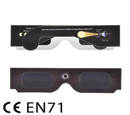 VRAR Accessorise 100 pcslot certifié sûr 3D papier lunettes solaires lentes vr Eclipse lunettes de visualisation 2211074221416