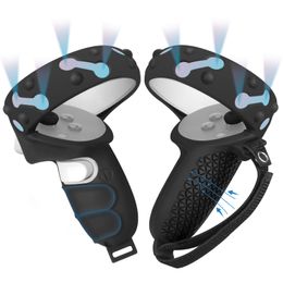 VRAR Accessorise 3in1 Touch Controller Silicone Grip Ring CoverDragonne réglable Capuchons de pouce pour Oculus Quest 2 VR Accessoires de protection 221115