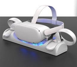 VRAR accessoire station de chargement pour Oculus Quest 2 VR lunettes casque poignée contrôleur chargeur Station support ensemble de base pour Meta Qu4788806