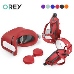 VRAR Accessorise Housse de protection en silicone pour Oculus Quest 2 VR Casque Tête Visage Coussinet pour les yeux Poignée Accessoires 230927