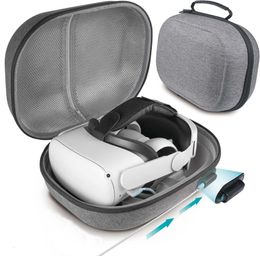 Vrar Accessorise Storage Bag voor Oculus Quest 2 Hard Carrying Case Travel Portable Box met laadpoort voor Quest 2 Elite Strap Accessories 230817