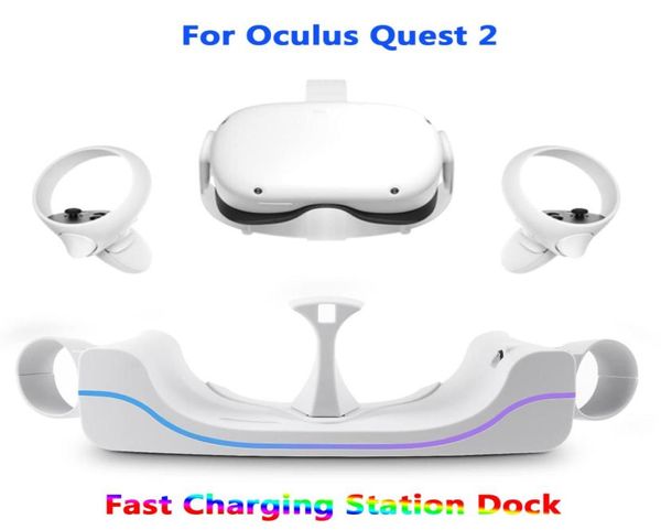 Dispositivos VRAR para Oculus Quest 2 estación de carga rápida soporte de base USB Typec soporte de cargador magnético para auriculares Oculus Quest 2 VR8455771