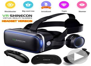 VRAR -apparaten Originele Shinecon 60 Virtual Reality Smart 3D Glasses Helmet Headset met Remote Control Video Game 2210143453419