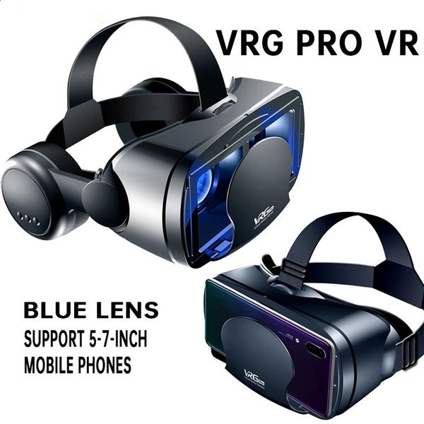 VRG PRO VR realidade virtuel 3D lunettes boîte casque stéréo casque avec télécommande pour IOS Android lunettes smartphone 240130