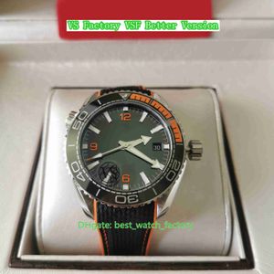 VS Factory Montre pour homme VSF Meilleure version 43,5 mm OceanAxial 600M Lunette en céramique orange Bandes de caoutchouc Montres CAL.8900 Mouvement Mécanique Automatique Montres-bracelets pour hommes