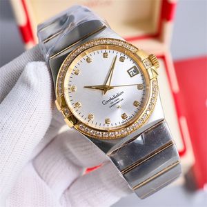 Vs Montre de Luxe Men Watches 38mm 8500 Automatische mechanische beweging stalen kast diamant horloge polshorloges Relojes