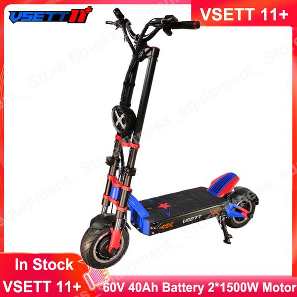 VSETT 11 Plus Scooter électrique 11 pouces amélioré ZERO 11X Plus Hoverboard Double entraînement 60V 3000W Double moteur