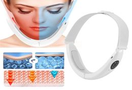 Vshape Face Lifter Face Double Chin Slimming Massager EMS LED LED SMART Electric Machine Machine Anti Age Wrinkle 2203016642816
