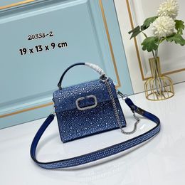 VSLING 3D Diamond Mini Sac à main en peau de vache Doublure en cuir de mouton rouge Sac à main fourre-tout professionnel mallette sac à bandoulière Designer Sac à main Épaule tino Valen