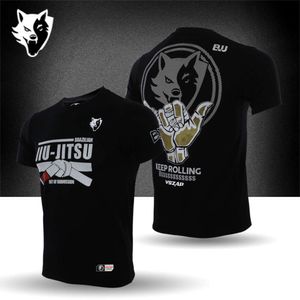 VSZAP Jujitsu brasileño deportes Lobo BJJ camiseta Casual hombres y mujeres lucha MMA entrenamiento Fiess Top