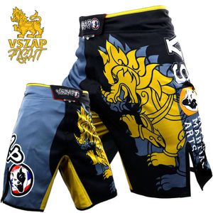 Vszap Fiess short sport Muay Thai combat jouer entraînement MMA tigre KIRIN Sanda combat course à pied