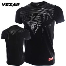 VSZAP Zomer Katoen Gedrukt Korte mouwen T-shirt MMA Vechten Fiess Kleding Vechtsport Stijl Sport Spier Muay Thai