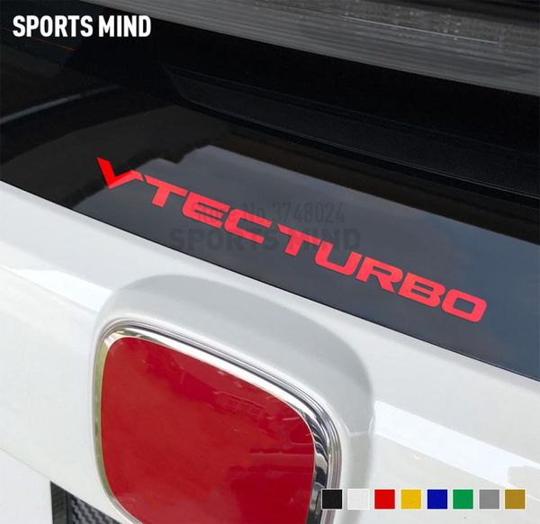 VTEC – autocollant de pare-brise de voiture en vinyle TURBO, pour Honda Civic Fit Jazz JDM Typer R, accessoires Automobiles, style de voiture 1762299