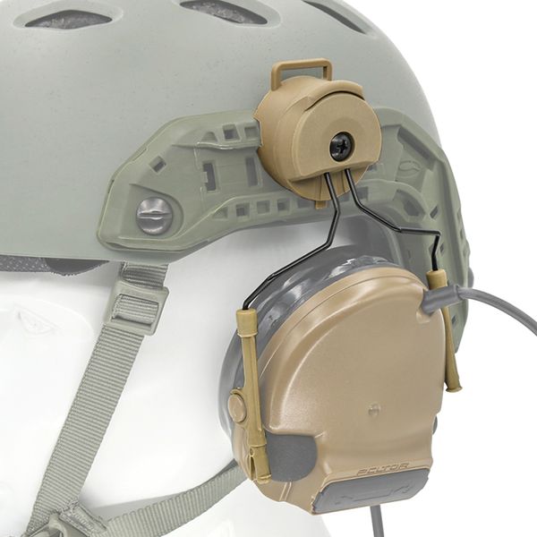 Accesorios de casco táctico Vulpo Soporte de auriculares militares ARCA ARC ARC ARC ARCHIVO PARA COMTAC I/II MSA Sordin Auriculares