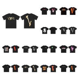VV-58 Les T-shirts d'été pour hommes et femmes sont à la mode, décontractés, amples, imprimés, luxueux, tendance, pour couple {La couleur envoyée est la même que la photo}