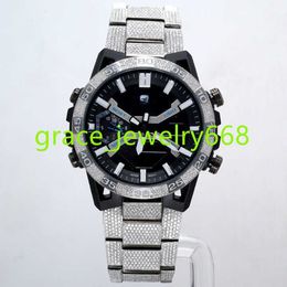 VVS -gecertificeerde Moissanite Diamond -horloges voor heren Fancy Custom Made Round Dial Watch Full Iced Party Wear Watch voor hem