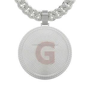 Pendentif personnalisé VVS, pendentif Sier Hip Hop Moissanite