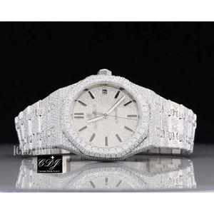 VVS Moissanite Diamond Custom Iced Out Horloge Luxe Bust Down Diamond Watch voor mannen Hip Hop Horloge Sieraden Mossanite Horloge 421