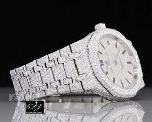 VVS Moissanite diamant personnalisé glacé montre de luxe buste vers le bas diamant montre pour hommes Hip Hop montre bijoux CDJ84716KMT