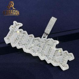 Vvs Moisanite Diamonds Letter Pendants Initial Factory Factory Sterling Sier Sliver Fine Jewelry Pendants