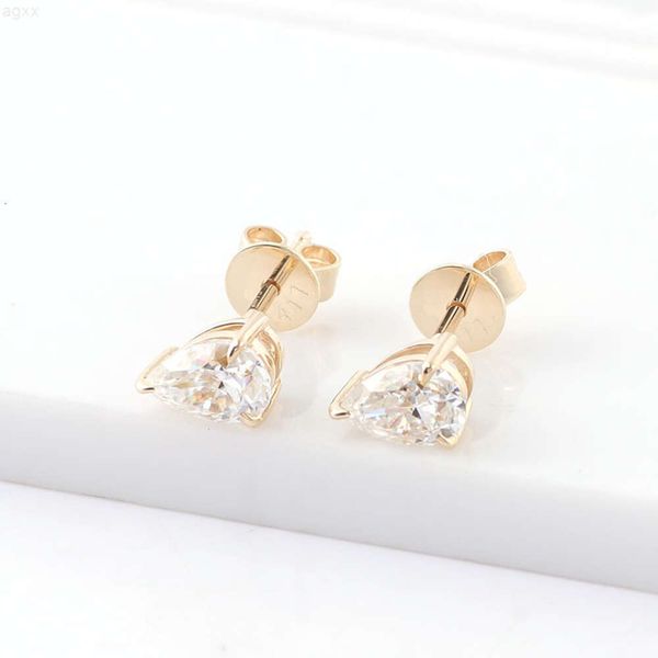 Boucles d'oreilles Vvs Moissanite, certificat Gra avec poire, taille 6x4mm, pour femmes, mariage