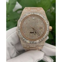 VVS Moissanite Iced Out Diamond Watches, Automatic for Men, Quartz Polshorloge, herenstijlhorloge