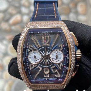 VVS Moisanite Studed Automatic Hip Hop Stacle en acier inoxydable Mécanique Men Fashions Wristwatch22