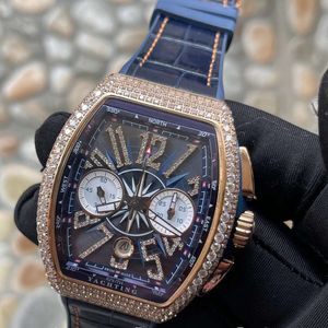 VVS Moissanite bezaaid automatisch hiphop roestvrij staal mechanisch horloge voor mannen mode polshorloge11