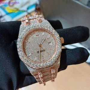 VVS Mossanite Watch Factory Custom Iced Pass Diamond Test Women Hip Hop Full Diamond Watches