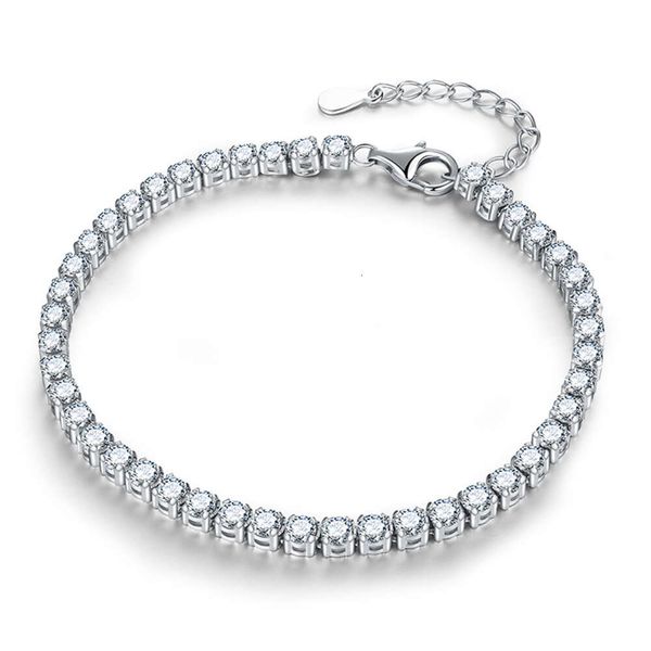 VVS – Bracelet de Tennis en diamant Moissanite véritable pour femmes, 0,1 ct, en argent Sterling 925 plaqué or blanc, bijoux fins de mariage éternel