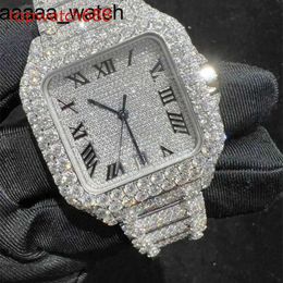 Vvs Watch Carters Diamonds Moissanite Wristwatch Pass Test eta sapphire sier Automatic Iced Out Montres