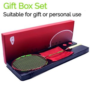 VZ Raquetas de bádminton con cuerdas de fibra de carbono completa 10U 545G Tensión máxima 30LBS 13kg Entrenamiento Raqueta Deportes de velocidad con caja de regalo para 231229