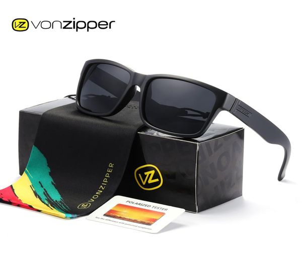 VZ Zipper Mens Sports Sun Gafas Marco cuadrado Gafas de sol polarizadas Gafas de sol de pesca Ev400 9 colores con estuche9767177