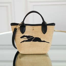 W 2022 Designer Women Twine Straw Tote Luxurys Designers Tassen Brand Sunshine Beach Ladies Handtassen Woman Toes Beroemde Messenger Bag Mini Dumpling Handtassen