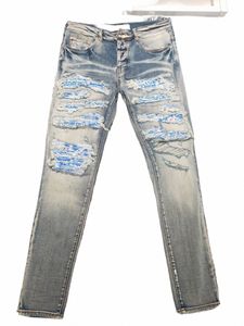 W Blue Cew Fr Patch Slim Fit Jeans déchiré High Street q3m0 #