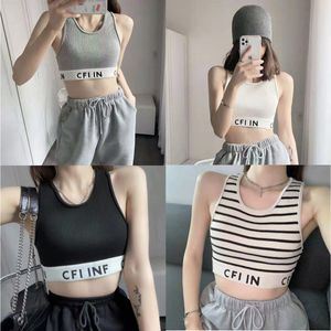 W loewve designer tanktop dames tops T -stukken damestanks camis kleding tanktop zomer korte slanke slanke navel blootgestelde outfit elastische sport gebreide tanks kleding