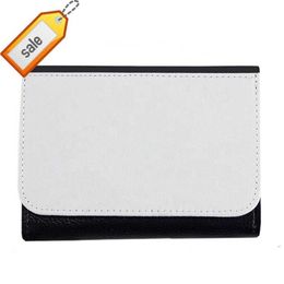 W01 Yiwu Factory Tri-fold PU Custom Sublimation Blank Wallet Heat Press Wallet voor sublimatiedruk