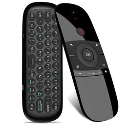 W1 24G Air Mouse Draadloos toetsenbord Afstandsbediening Infrarood Remote Learning 6 Axis Motion Sense-ontvanger voor TV BOX PC270G493M7545336