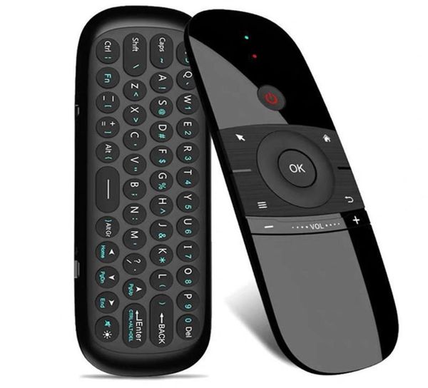 W1 24G Air Mouse Wireless Keyboard Remote Contrôle Infrarouge Remote Apprentissage 6Axis MOTION SENSE POUR BOX TV PC270G5420686