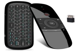 Teclado inalámbrico W1 versión en inglés, 24GHz, Mini Fly Air Mouse con función de aprendizaje IR para TV Box, ordenador x96 MINI H966813653