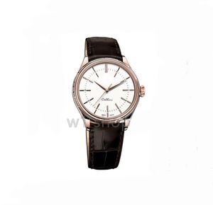 W1_Shop Automatic Watch 40mm with Box Watchs Watches Series Silver Mechanical Watch Brown Leather Diad