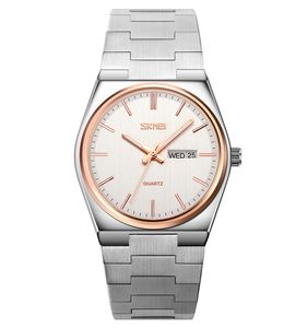 w1_shop Mode tout-en-un montre pour hommes bracelet en acier montre approvisionnement calendrier semaine affaires montre à quartz étanche 003
