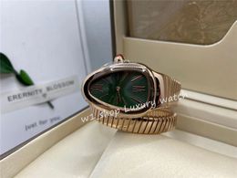 W1 Shop - Women S 32 Watch With Box Watches Quartz Movement Wond Snake Vormige kleine armbandaccessoires Sieren armbanden Kwaliteit Saffierglas opgerolde slanghorloges