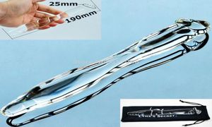 w1031 Long gode en verre pyrex transparent faux pénis anal plug anal jouets sexuels femme mâle gay hommes femmes masturbation avec petit ba7162974