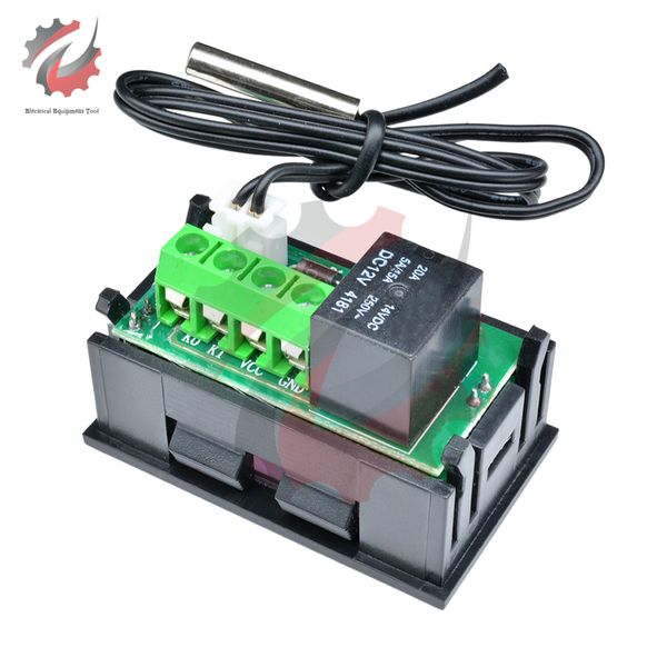 W1218 DC Controlador de temperatura de 12 V Red Blue LED Digital Termostato Regulador Velocidad de control del regulador con sensor NTC