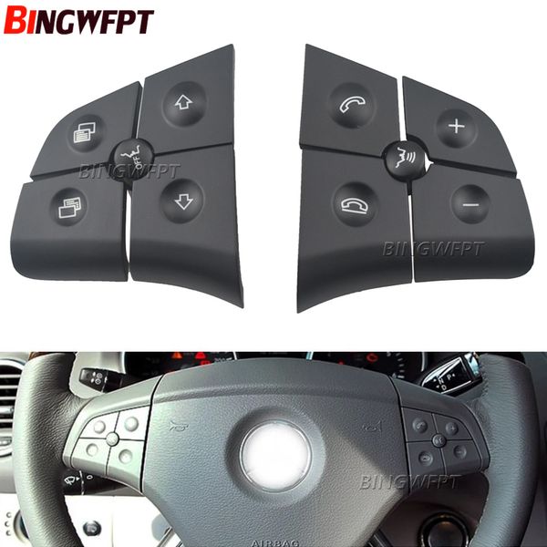 Botones de Control de interruptor de volante para coche, conjunto de llaves multifunción para Mercedes Benz ML GL300/350/400/450, color negro, W164 W245 W251