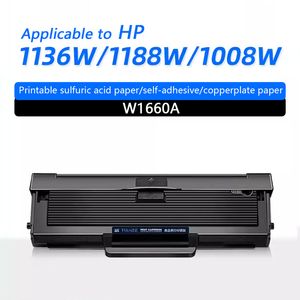 Los cartuchos de tóner de reemplazo compatibles para el cartucho de tóner W1660A funcionan para HP 1136W 1188W 1008W Impresora