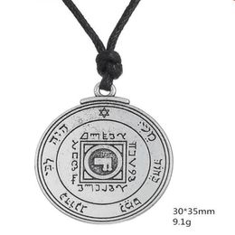 W17 Punk salomon ultime amour Talisman clé de salomon sceau pendentif collier Viking Runes Wicca bijoux 305k