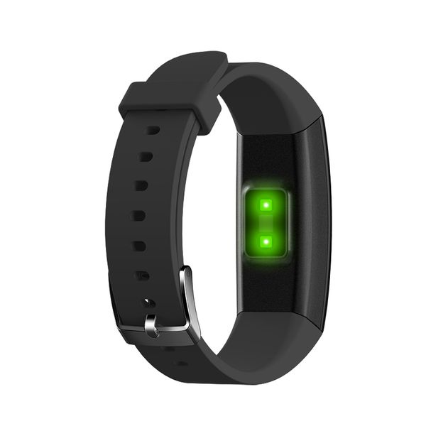 W8 OTA Moniteur de fréquence cardiaque automatique Bracelet intelligent Podomètre Tracker Fitness Sports Montre intelligente Écran couleur Montre-bracelet pour iPhone Android